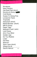 beck set list